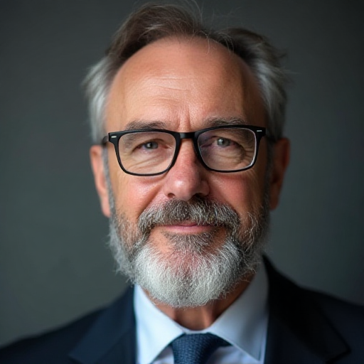 older male professional with beard and glasses